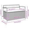 vidaXL Garden Storage Bench Black PE rattan, powder-coated steel, plywood