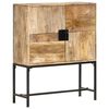 vidaXL Highboard Brown and black Solid mango wood