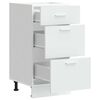 vidaXL Bottom Cabinet White Engineered wood Standard Adjustable Feet