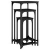 vidaXL Nesting Side Table Black Engineered wood, metal