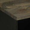 vidaXL TV Cabinet Black Solid mango wood, engineered wood, metal Medium