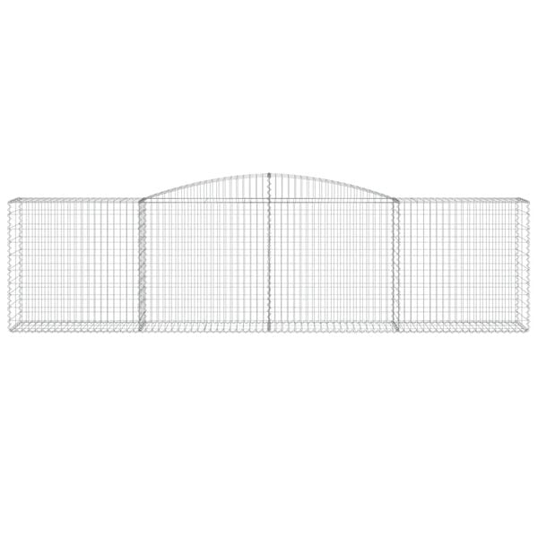 vidaXL Gabion Basket Silver Galvanized Iron 157.5 x 19.7 x 39.4/47.2 in