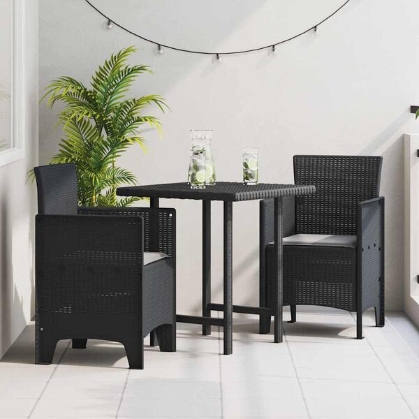 vidaXL Garden Chair 2 pcs Anthracite 53 x 49 x 85 cm PP