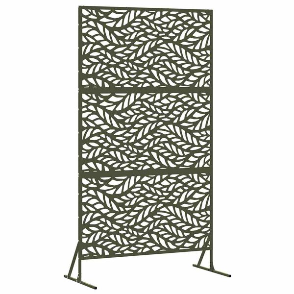 vidaXL Privacy Screen Olive Steel