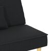 vidaXL Sofa Bed Black Fabric (100% polyester), plywood Standard
