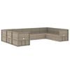 vidaXL Garden Lounge Set Grey PE Rattan, Powder-Coated Steel Large