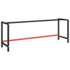 vidaXL Work Bench Frame Matte black and matte red Powder-coated metal
