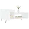 vidaXL Coffee Table White Engineered wood, metal Medium Coffee Table