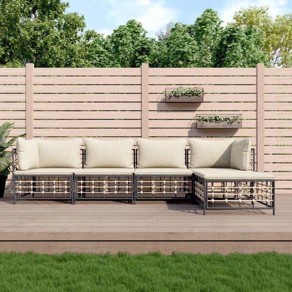 vidaXL Garden Lounge Set Anthracite