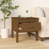 vidaXL Side Table Honey Brown Solid Pine Wood Small Side Table Square