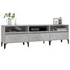 vidaXL TV Cabinet Concrete Grey Engineered Wood, Metal