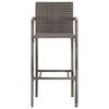 vidaXL Garden Bar Set Grey Solid Acacia Wood Small Footrest