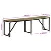 vidaXL Bench Multicolor Solid reclaimed wood and powder-coated iron