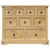 vidaXL Chest Of Drawers Pine wood with honey wax finish Solid pine wood