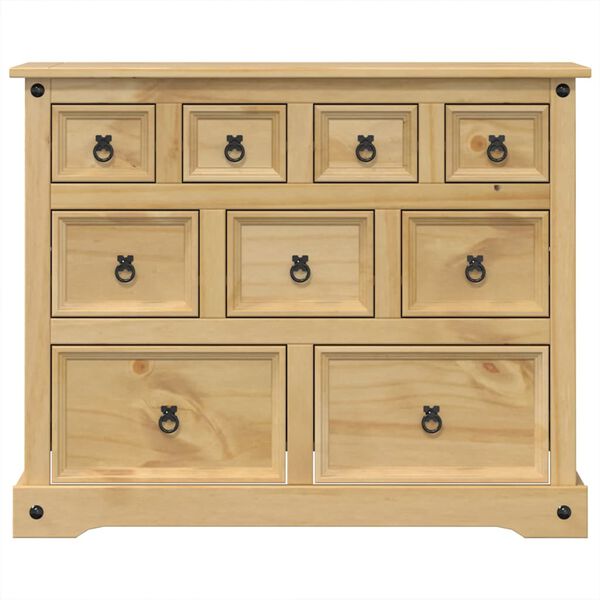 vidaXL Chest Of Drawers Pine wood with honey wax finish Solid pine wood