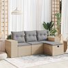 vidaXL Garden Sofa Set Beige, Light Grey