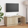 vidaXL TV Cabinet with LED Sonoma oak 100 x 38 x 49 cm Engineered wood