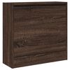 vidaXL Shoe Cabinet Brown Oak Engineered Wood Compact Shoe Cabinet