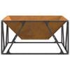 vidaXL Fire Pit Brown 31.50 x 31.50 x 15.75 in Steel