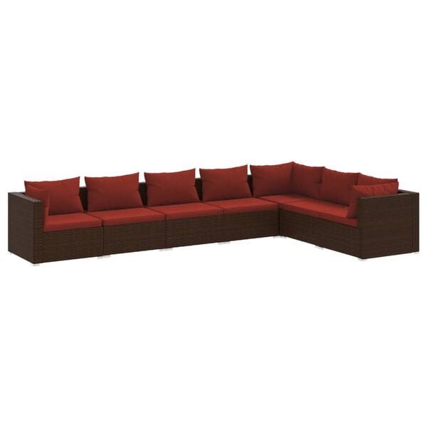 vidaXL Garden Lounge Set Brown