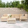 vidaXL Garden Sofa Set Natural wood Solid Pine Wood Large