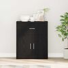 vidaXL Sideboard Black Oak 23.62 x 12.20 x 27.56 in Engineered Wood