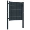 vidaXL Fence Gate PVC and Steel 39.4x31.9" Anthracite