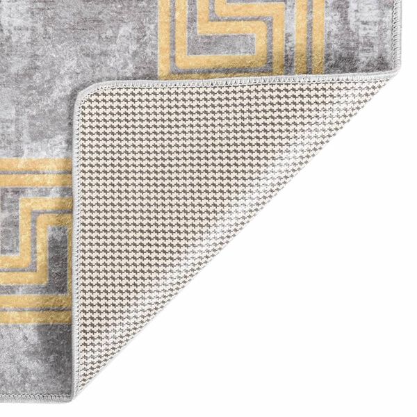 vidaXL Rug Grey 100% Polyester 31.5x118.1 in Rug Rectangular