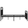 vidaXL Bed Frame Black Powder-Coated Steel 53.1 x 74.8 in, Double