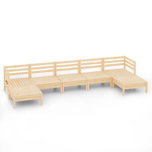 vidaXL Garden Lounge Set Natural wood Solid pinewood (untreated)