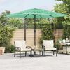 vidaXL Garden Parasol Green Polyester, Powder-Coated Steel Large