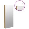 vidaXL Mirror Jewelry Cabinet White Engineered wood, glass, polyester