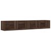 vidaXL Wall Cabinets Set of 2 Brown Oak Engineered wood 39 x 7 x 6.5 in