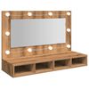 vidaXL Mirror Cabinet Artisan oak Engineered wood, acrylic