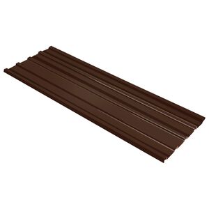 vidaXL Roof Panels 12 pcs Galvanized Steel Brown