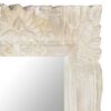vidaXL Mirror White Solid mango wood Medium Decorative Inlays Mirror