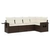 vidaXL Garden Sofa Set Brown, Cream White