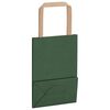 vidaXL Paper Bags 250 pcs with Handles Green 15x8x21 cm