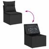 vidaXL Garden Sofa Set Black Poly Rattan Large Modular Garden Sofa Set