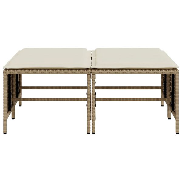 vidaXL Garden Stool Beige, Cream white