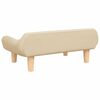 vidaXL Kids Sofa Cream Fabric (100% polyester), Solid Pine Wood, Foam Mini