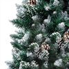 vidaXL Christmas Tree Green and white PVC, Steel, Plastic 7ft