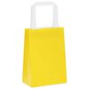 vidaXL Paper Bags 250 pcs with Handles Yellow 15x8x21 cm