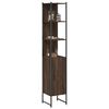vidaXL Bathroom Cabinet Brown Oak Engineered wood Tall and Slim