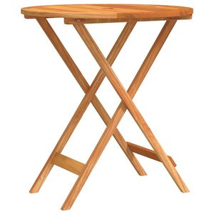 vidaXL Garden Table Natural Wood Solid eucalyptus wood Small Foldable
