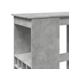vidaXL Bar Table Concrete Grey Engineered Wood Tall Bar Table