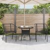 vidaXL Garden Chair Black PE Rattan, Powder-Coated Steel Durable