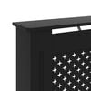 vidaXL Radiator Cover Black 59.8"x7.5"x32.1" MDF