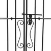 vidaXL Garden Gate Black 47.6"x3.1"x59.1" Wrought Iron