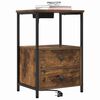 vidaXL Bedside Cabinet 2 pcs Smoked Oak 15.75 x 12.20 x 23.62 in